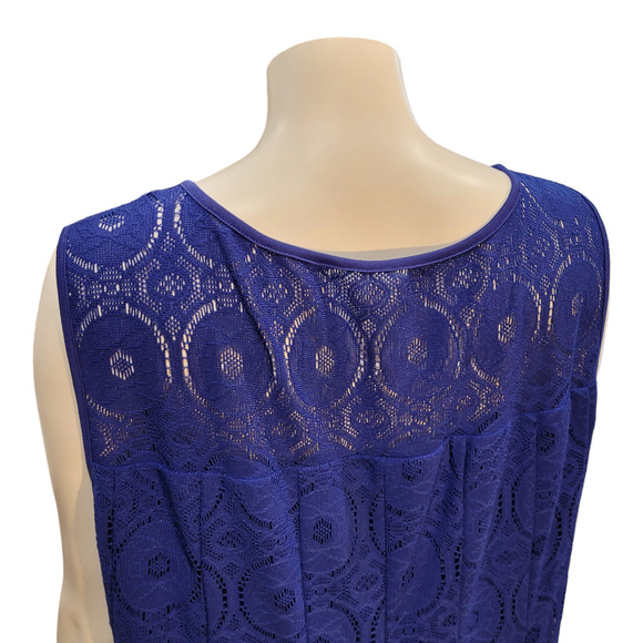 NWT Rabbit Rabbit Rabbit Royal Blue Lace Maxi Dress 22W Modest Formal Churchwear - Picture 4 of 11